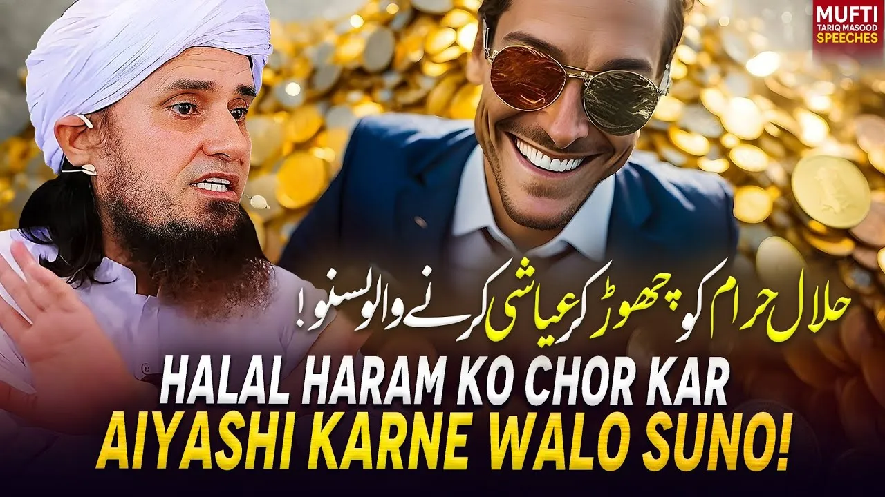 Halal Haram Ko Chor Kar Aiyashi Karne Walo Suno   | Mufti Tariq Masood Speeches
